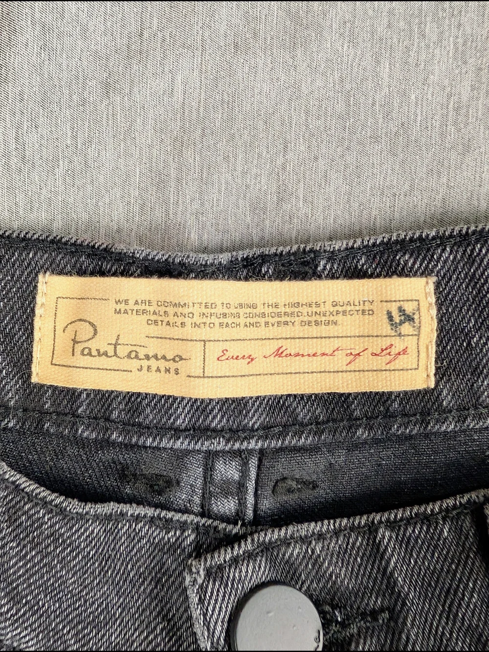 Pantamo Jeans Women's 30 High Rise Wide Leg Loose Dark Wash Black Denim